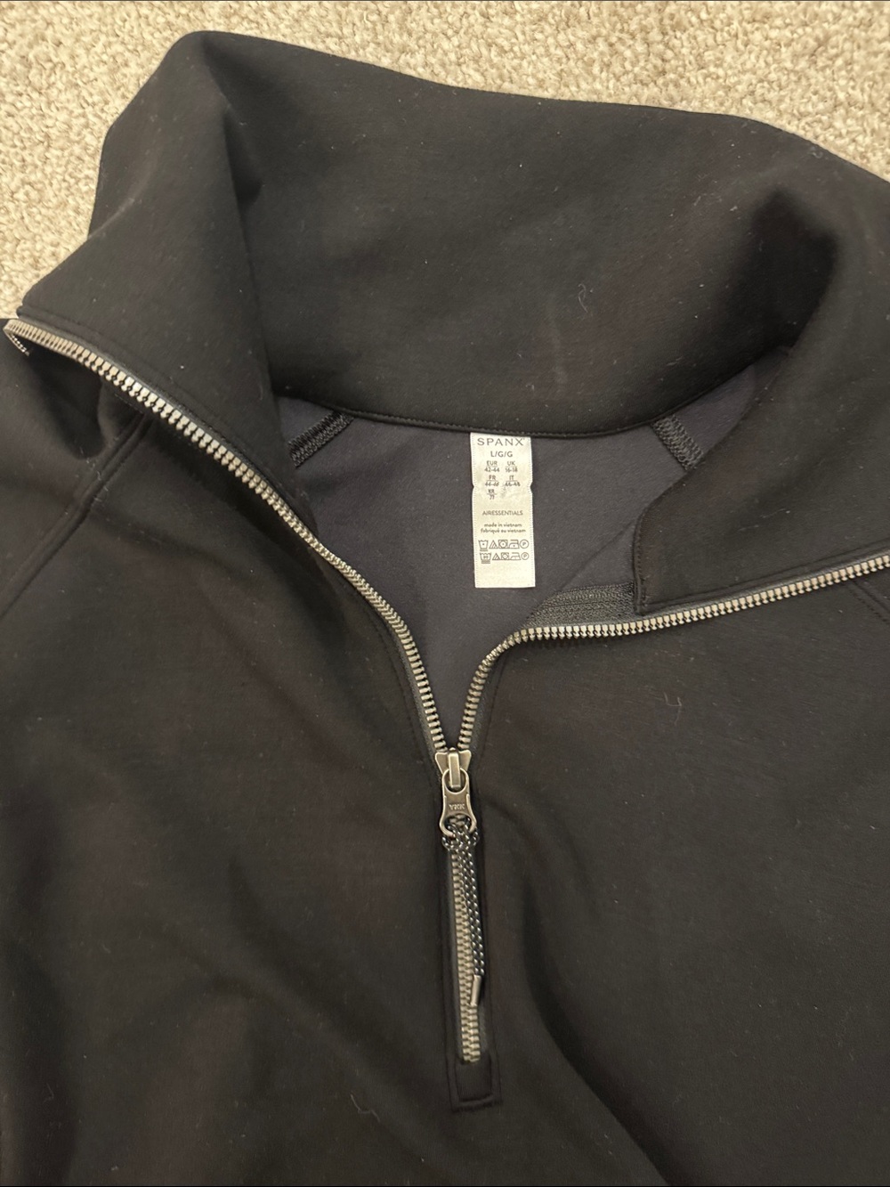 SPANX Black Half-Zip Pullover - Picture 3 of 3